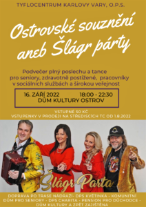 Zábavní večer Šlágr párty 16. září 2022 od 18:00 do 22:30